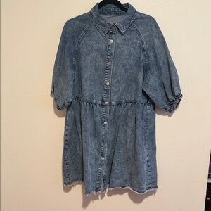 Denim Button-Up Dress